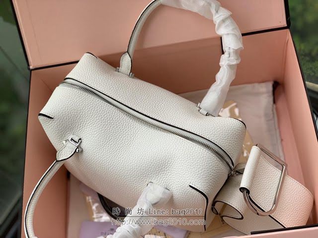 DELVAUX女包 2019春夏款 全新Cool Box優質牛皮 德爾沃女手提包 Cl0028 小方包白 Delvaux單肩包  fcs1272